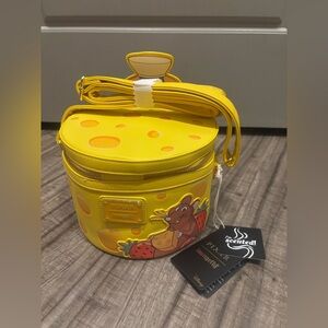 Disney Pixar Ratatouille Remy Cheese Wheel Loungefly Crossbody Bag New with Tags